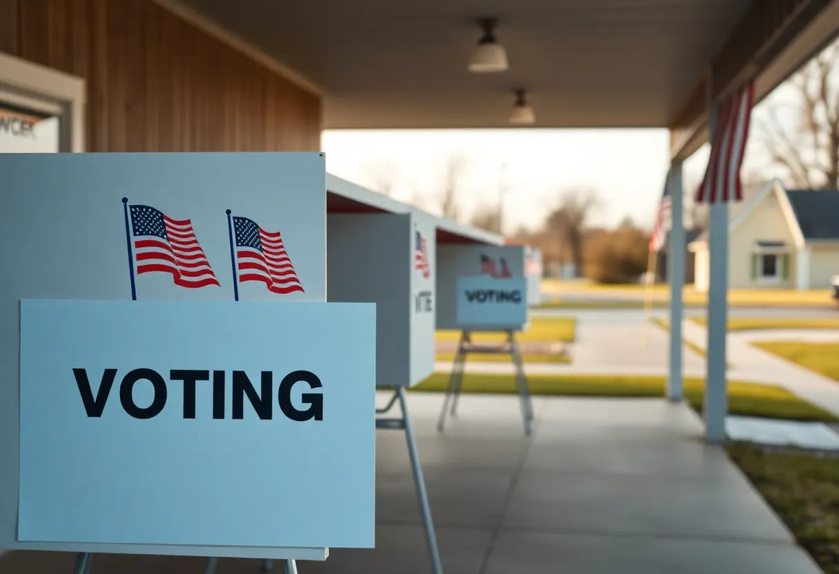 Empty polling station in Chapin, South Carolina