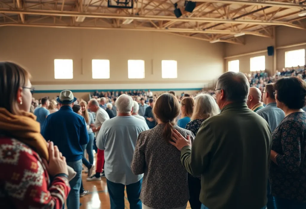 Community gathering in Chapin honoring Richard Ouzts