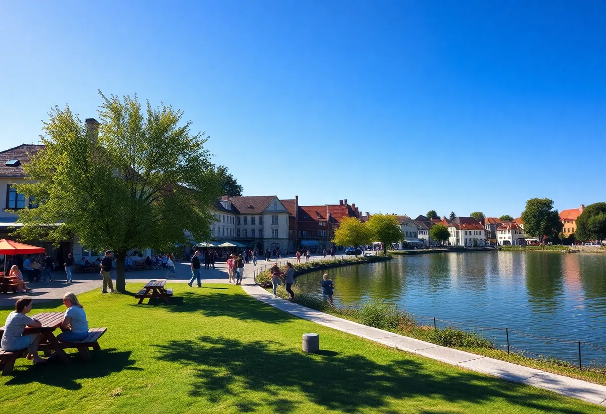 Sunny skies in Chapin, SC with people enjoying outdoor activities