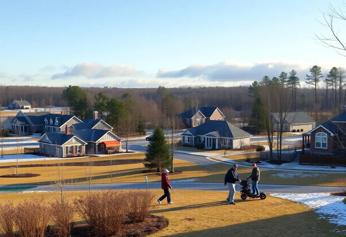 Residents of Chapin SC golf neighborhood enjoying winter activities