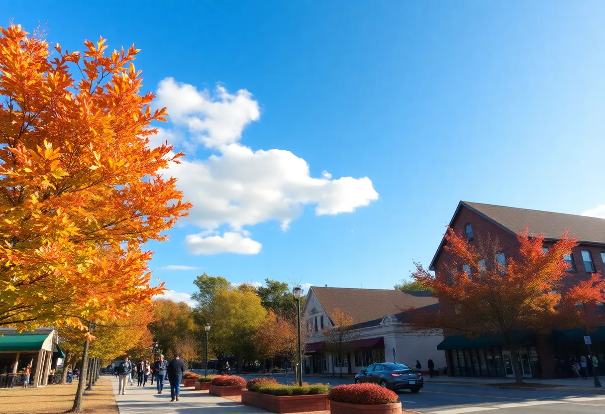 Outdoor scene in Chapin, SC during unseasonably warm November weather