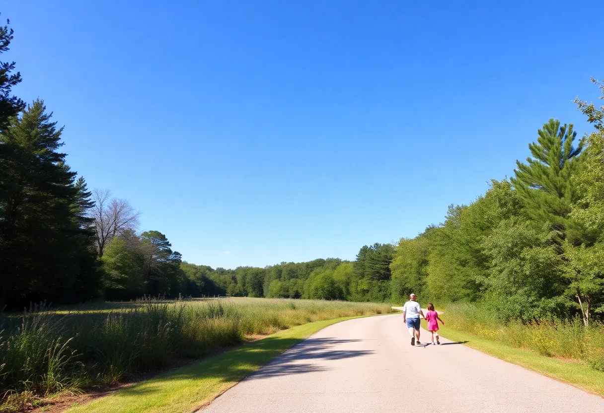 A sunny day in Chapin, SC with clear skies and green landscapes