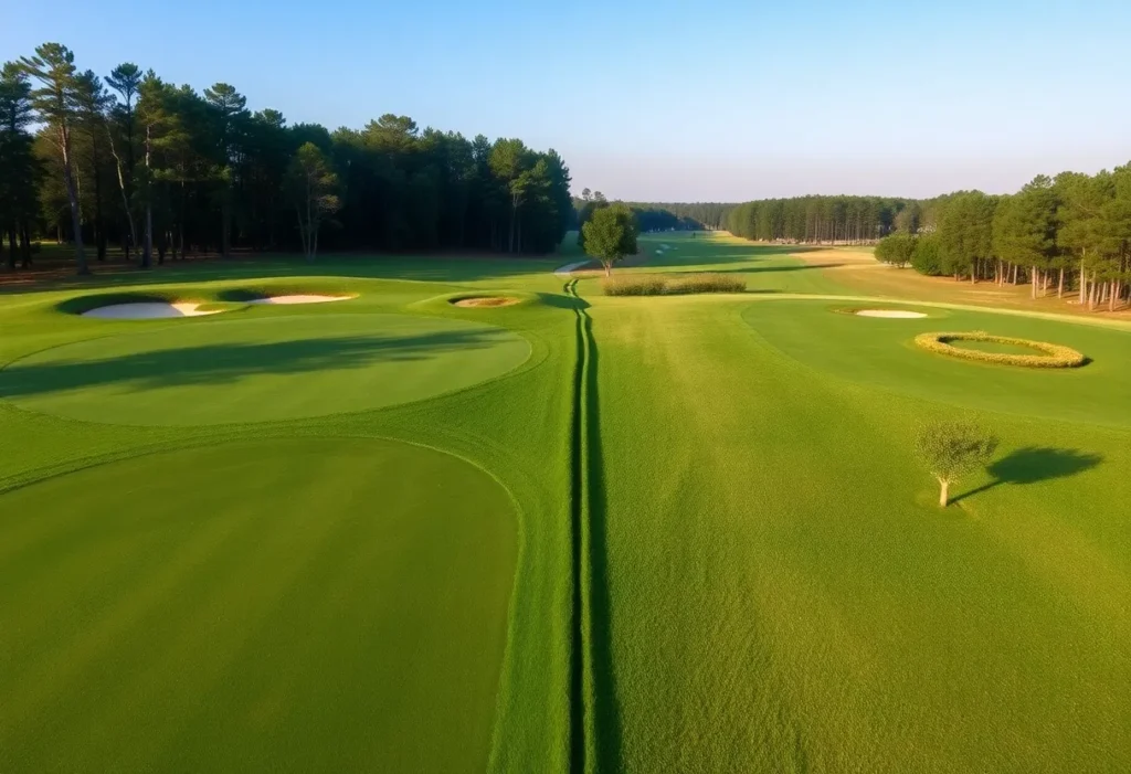 A landscape view of private and public golf courses in Chapin SC