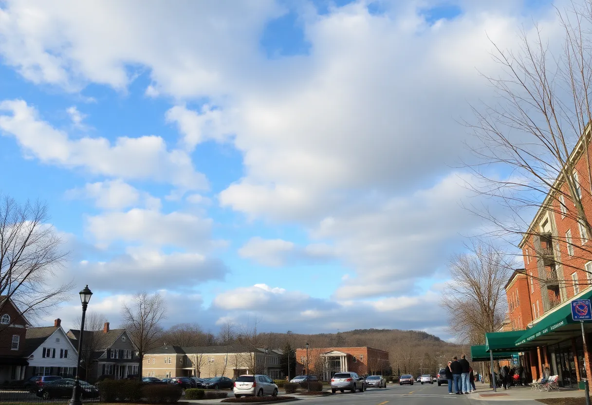 Beautiful weather in Chapin, South Carolina during December with clear skies and people outdoors.