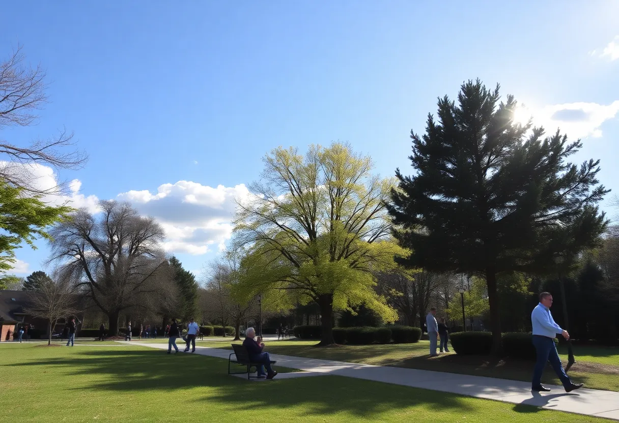 People enjoying warm December weather in Chapin SC