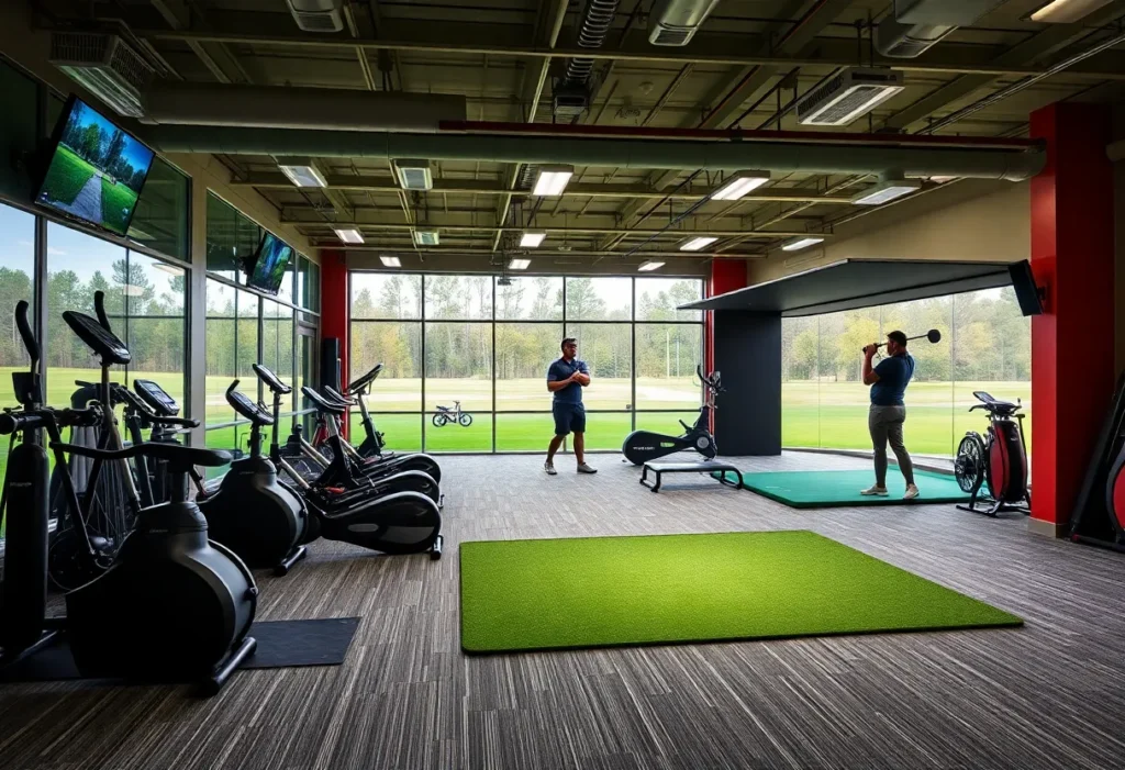 View of a golf fitness training facility in Chapin SC