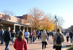 People enjoying an unseasonably warm December day in Chapin, SC.