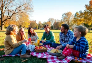 Families enjoying a warm December day in a park in Chapin, SC