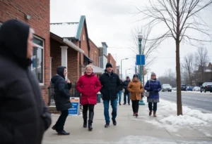 Residents in Chapin SC enjoying a chilly winter day with overcast skies
