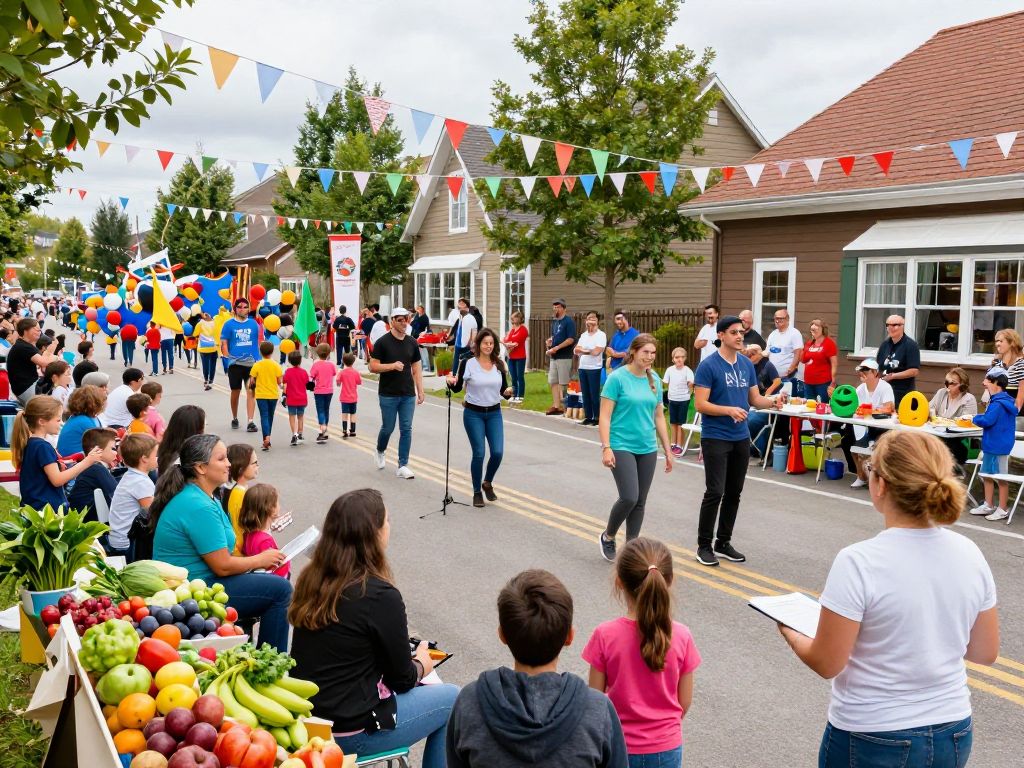 Community members celebrating at a festival in Chapin, SC.