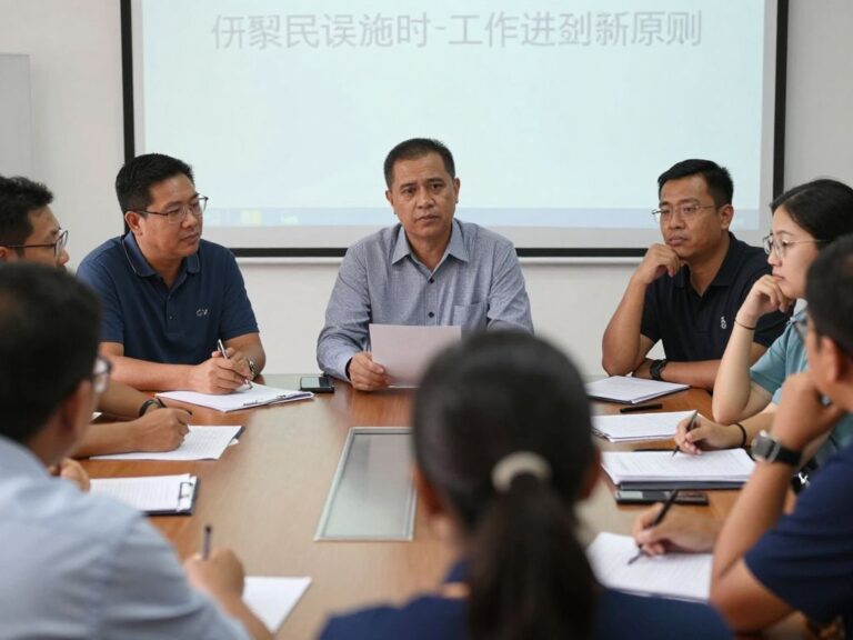 Community members discussing local governance issues.