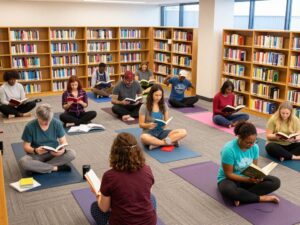 People participating in programs at Chapin Memorial Library