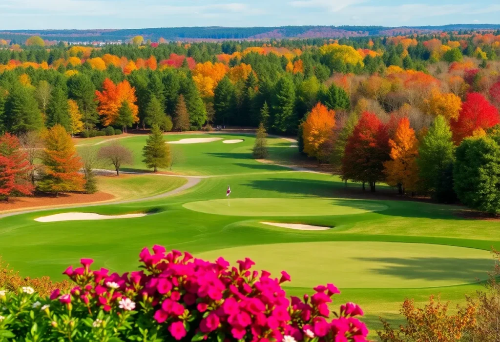 Seasonal landscapes of golf neighborhoods in Chapin SC