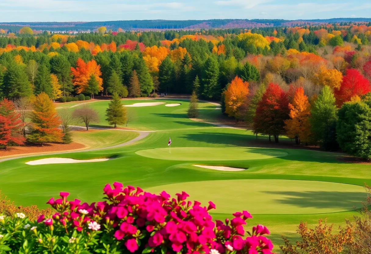 Seasonal landscapes of golf neighborhoods in Chapin SC