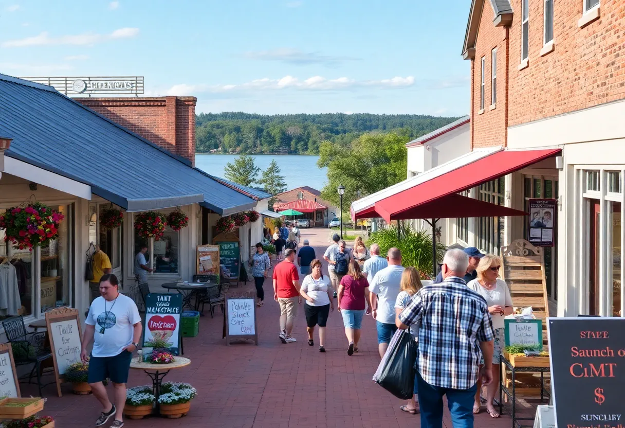 Marketplace in Chapin SC with local shops and community members