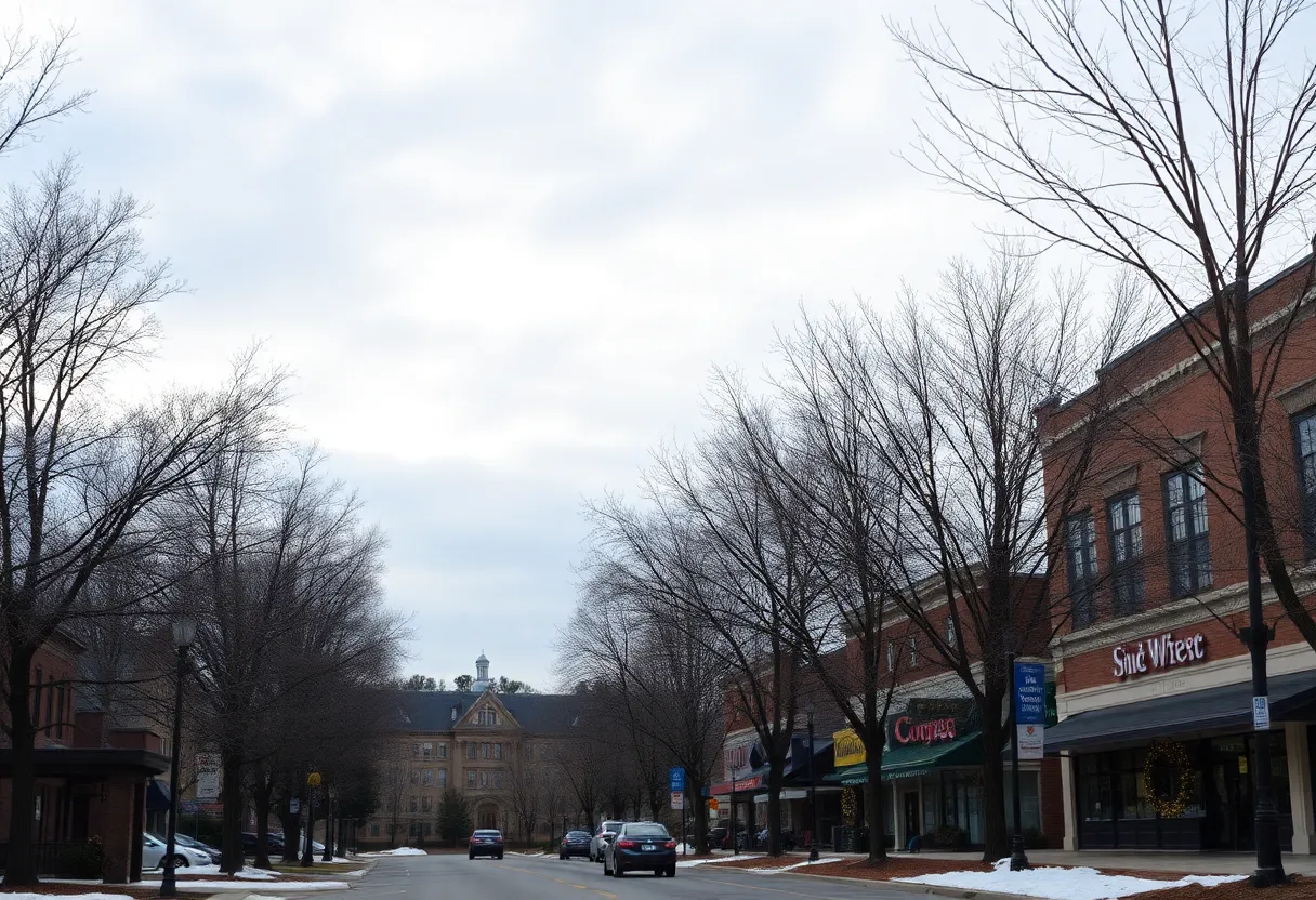 Cloudy skies in Chapin South Carolina on New Year's Day