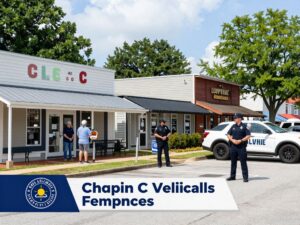 Chapin SC community with small businesses and law enforcement presence