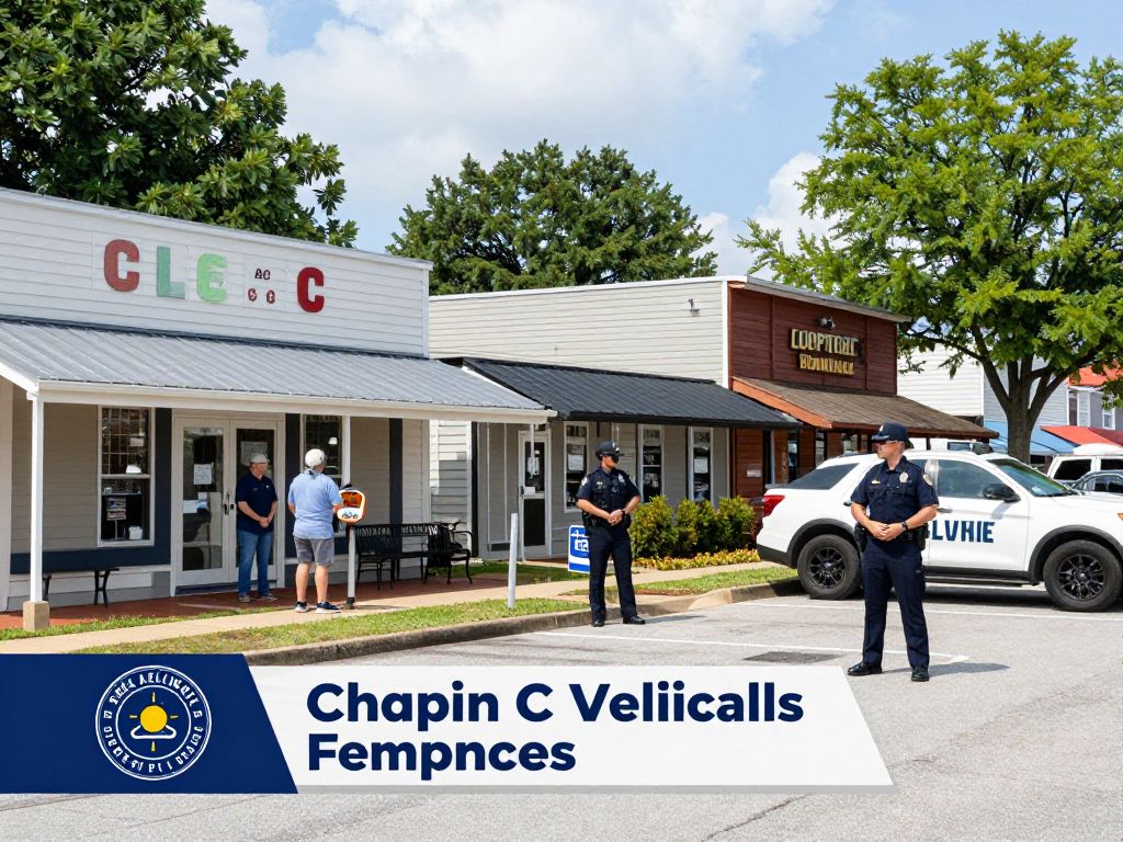 Chapin SC community with small businesses and law enforcement presence