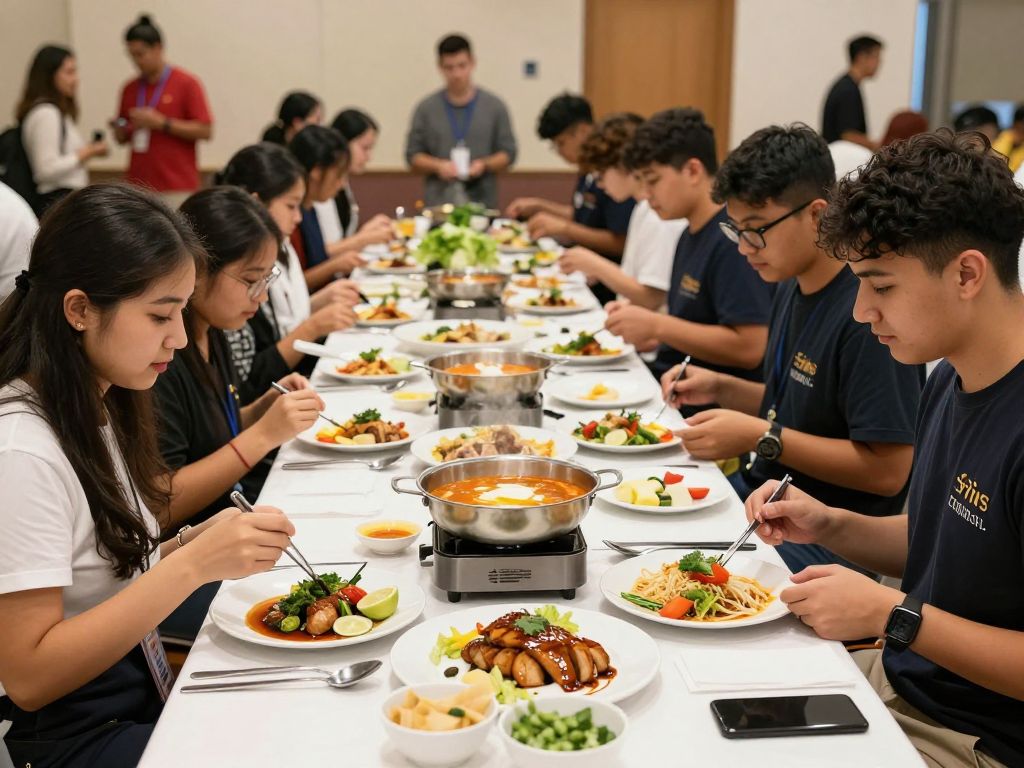 Young chefs participating in the 4-H Cooking Summit in Chapin, South Carolina