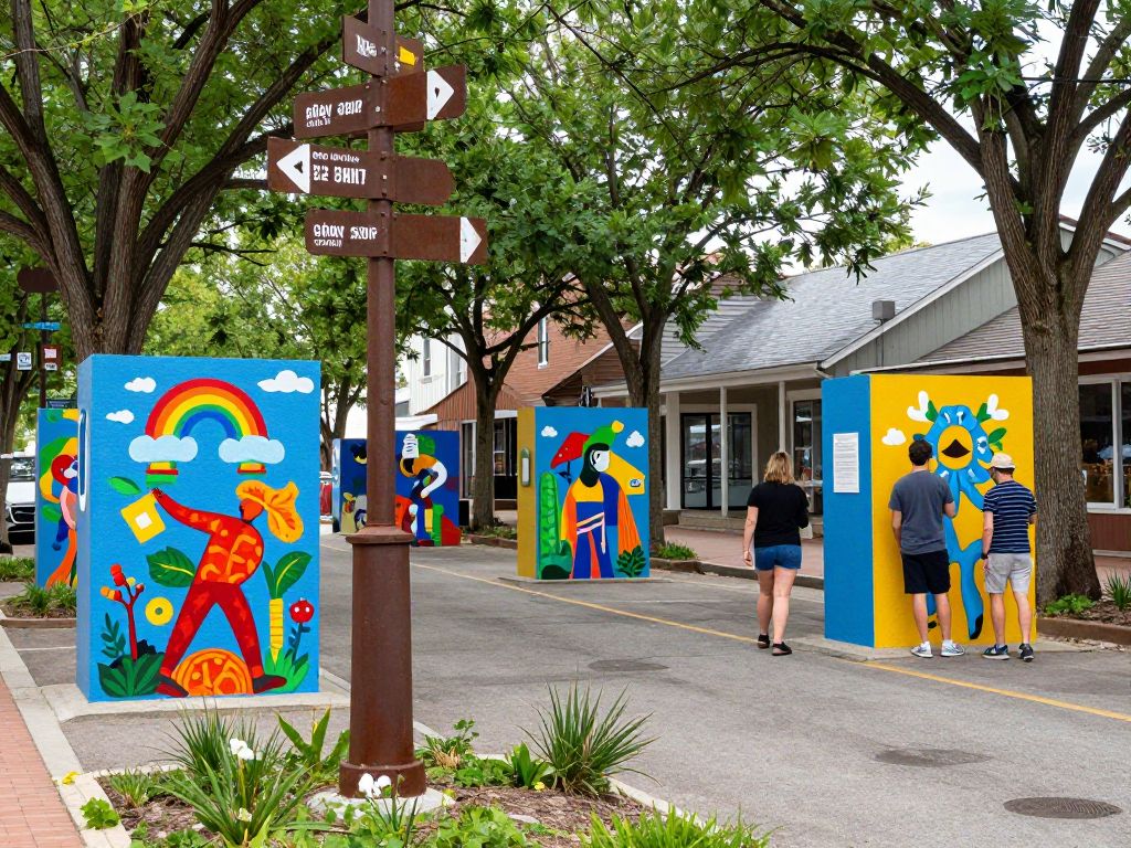 Art installations along the Chapin Art Trail