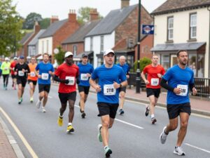 Participants running in a charity run event in Chapin SC