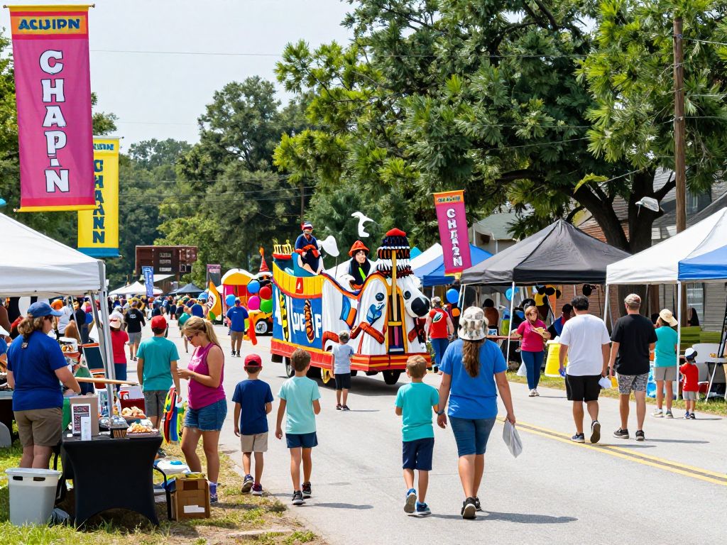 A lively festival in Chapin SC showcasing local culture and community spirit.