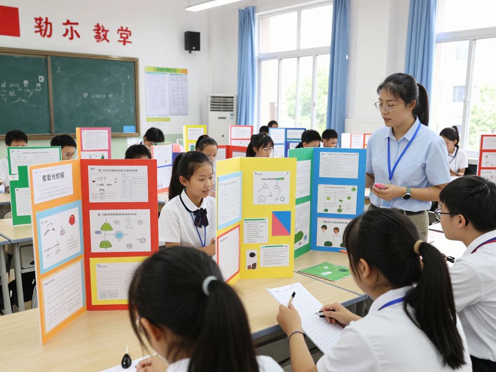 Students presenting their projects at the Chapin High School Science Fair