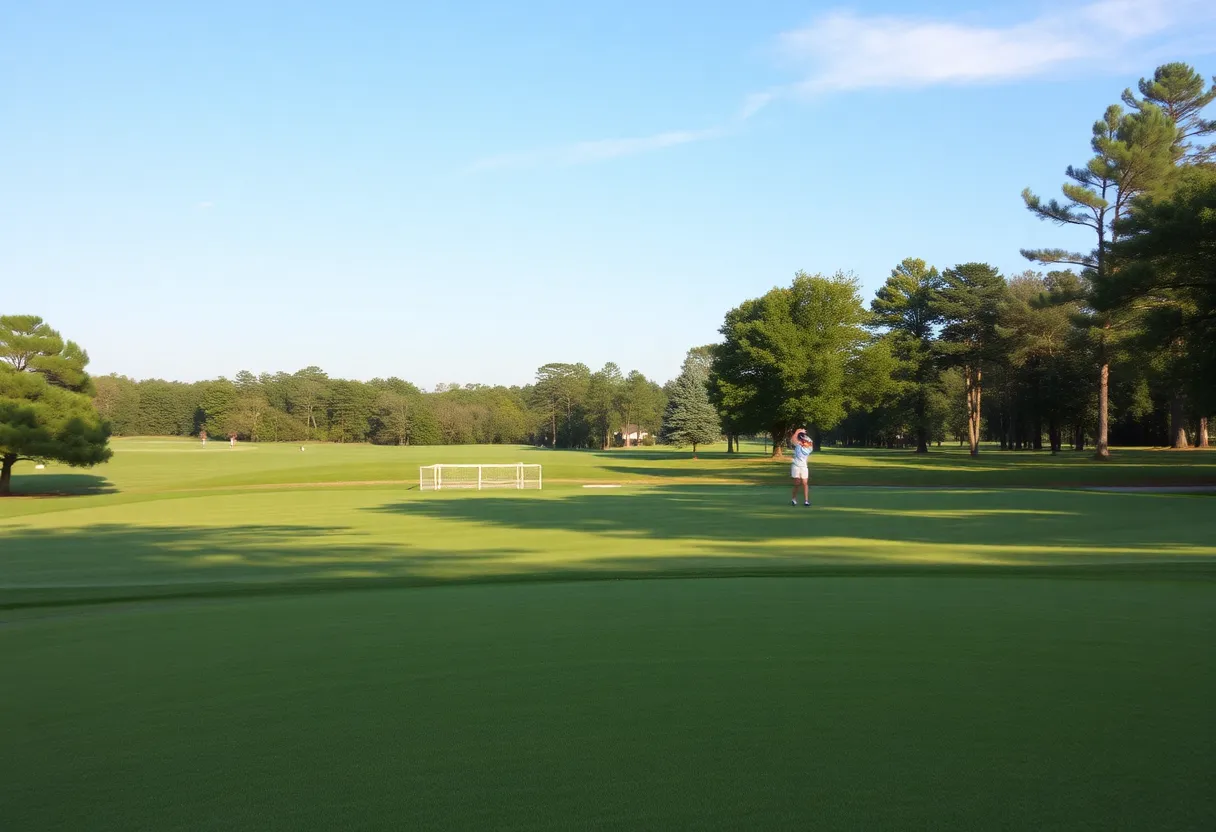 Golf course landscape in Chapin, South Carolina