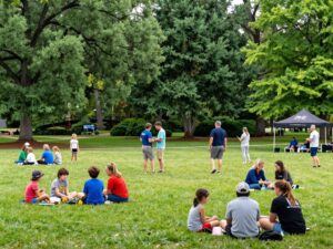 Community members enjoying a sunny day at the new park in Chapin SC.