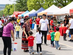 Families participating in a fundraising event in Chapin SC