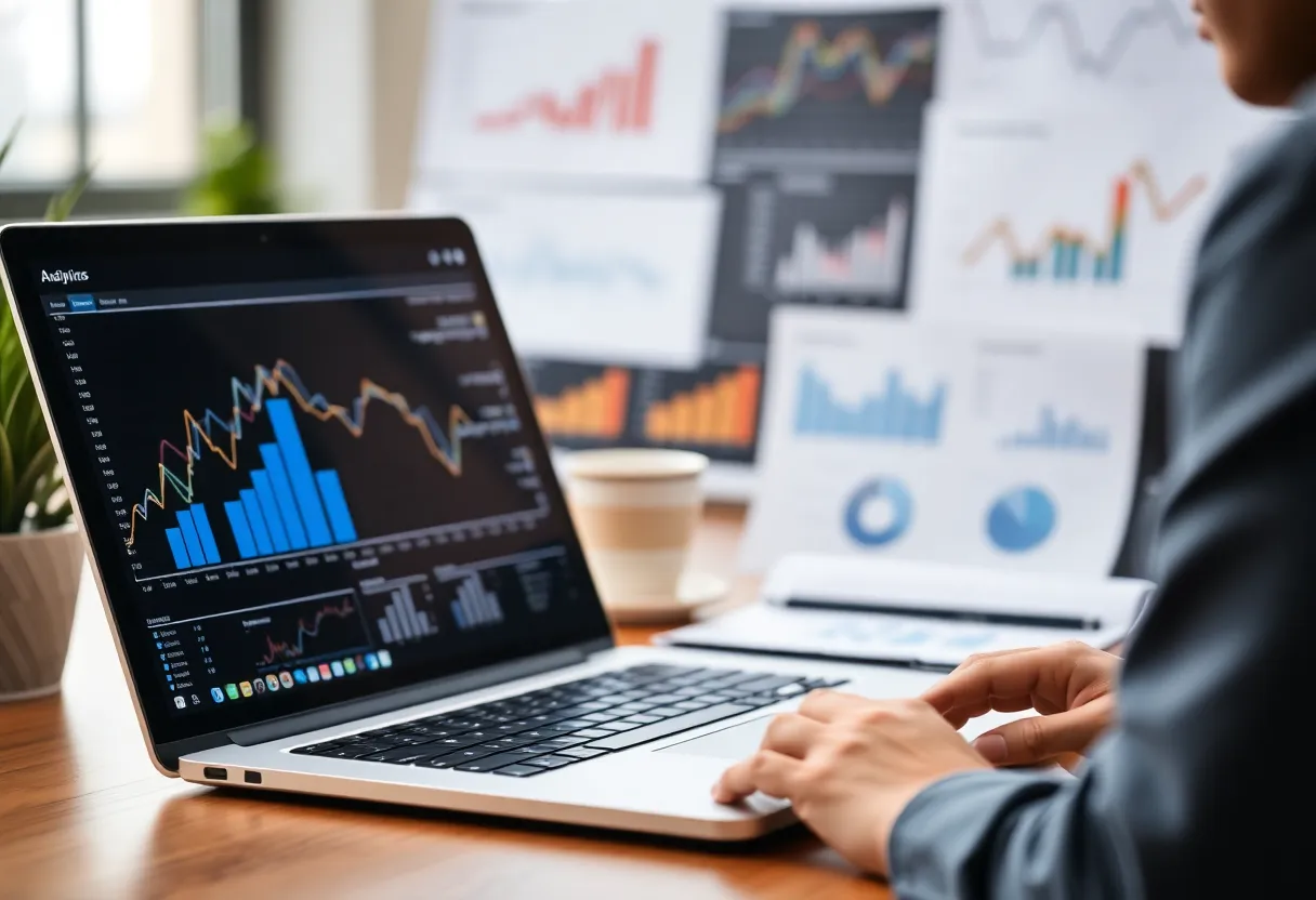 A marketer analyzing data insights for digital marketing optimization